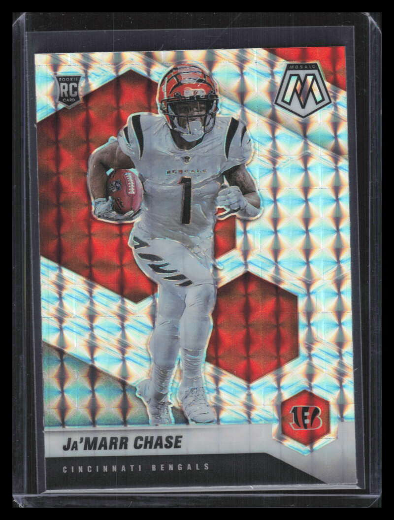 2021 Panini Mosaic Mosaic Silver Refractor 307 Ja'Marr Chase Rookie