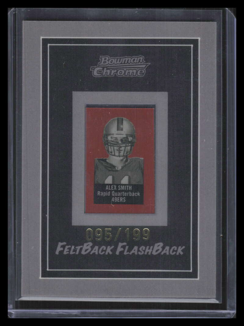 2005 Bowman Chrome Felt Back Flashback 12 Alex Smith QB Rookie 95/199