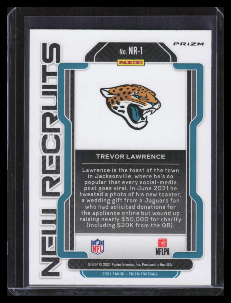 2021 Panini Prizm New Recruits Prizms No Huddle 1 Trevor Lawrence Rookie