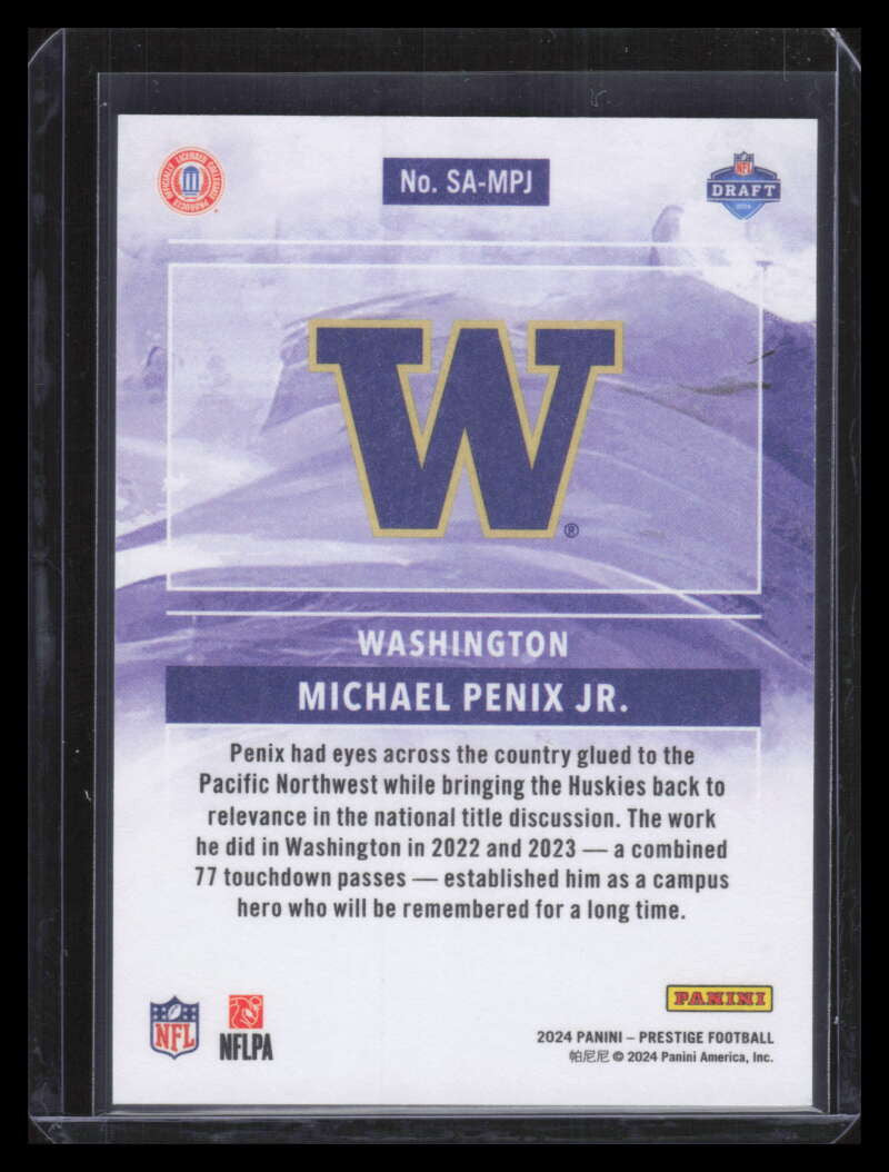 2024 Prestige State of the Art 2 Michael Penix Jr. Rookie