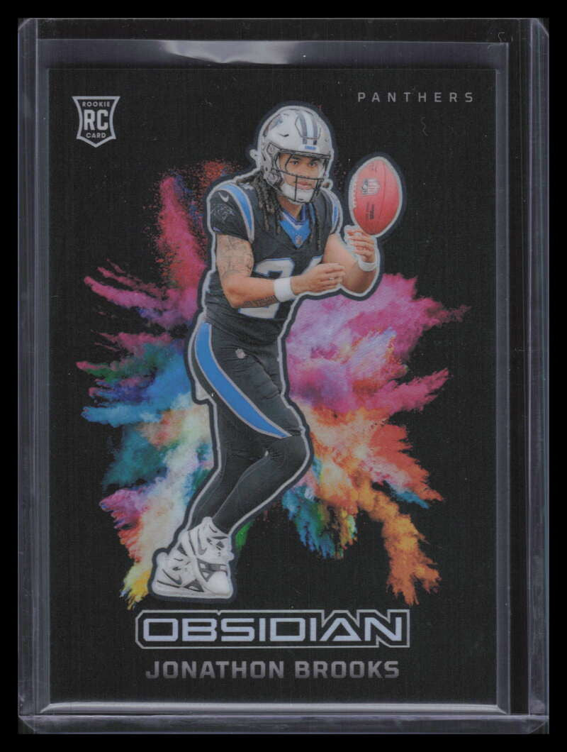 2024 Panini Obsidian Black Color Blast 12 Jonathon Brooks Rookie