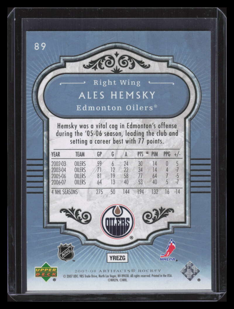 2007-08 Artifacts Blue 89 Ales Hemsky 3/25