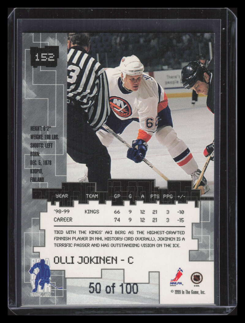 1999-00 BAP Millennium Sapphire 152 Olli Jokinen 50/100