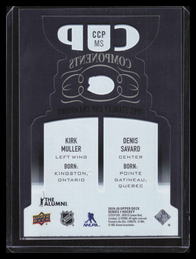 2019-20 Upper Deck Cup Components CCPMS Kirk Muller Denis Savard