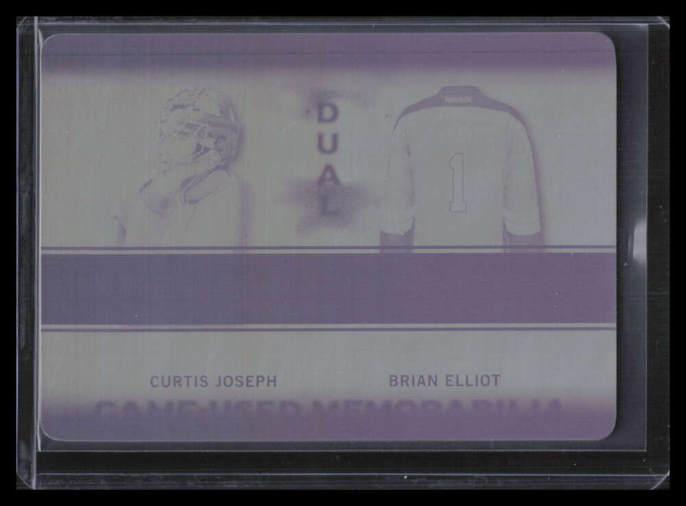 2016-17 ITG Used Memorabilia Printing Plate Brian Elliott Curtis Joseph 1/1