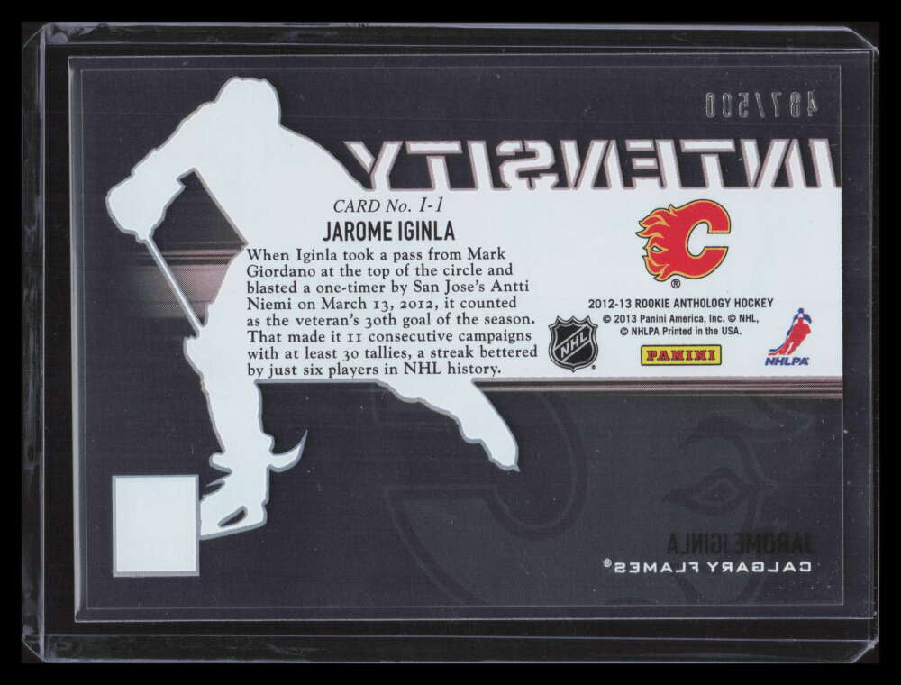 2012-13 Elite Intensity 1 Jarome Iginla 487/500