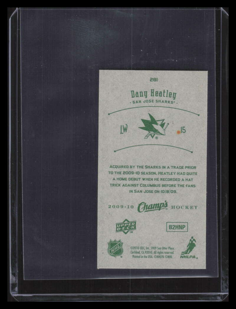 2009-10 Upper Deck Champ's Mini Green Backs 281 Danny Heatley