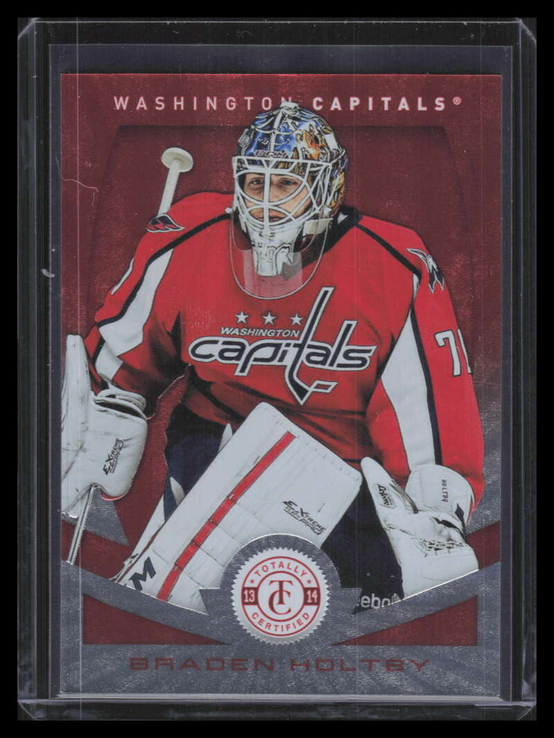 2013-14 Totally Certified Platinum Red 86 Braden Holtby 3/100