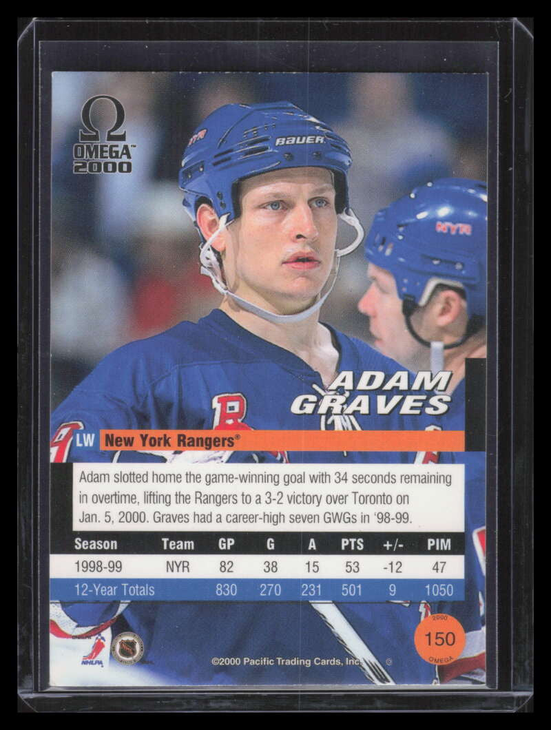 1999-00 Pacific Omega Copper 150 Adam Graves 36/99