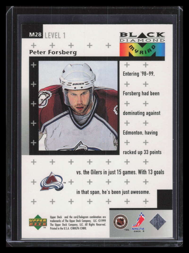 1998-99 Black Diamond Myriad m28 Peter Forsberg 355/1500
