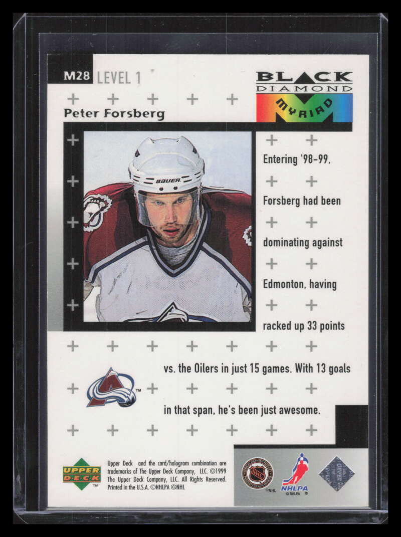 1998-99 Black Diamond Myriad m28 Peter Forsberg 392/1500