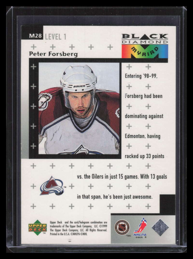 1998-99 Black Diamond Myriad m28 Peter Forsberg 397/1500
