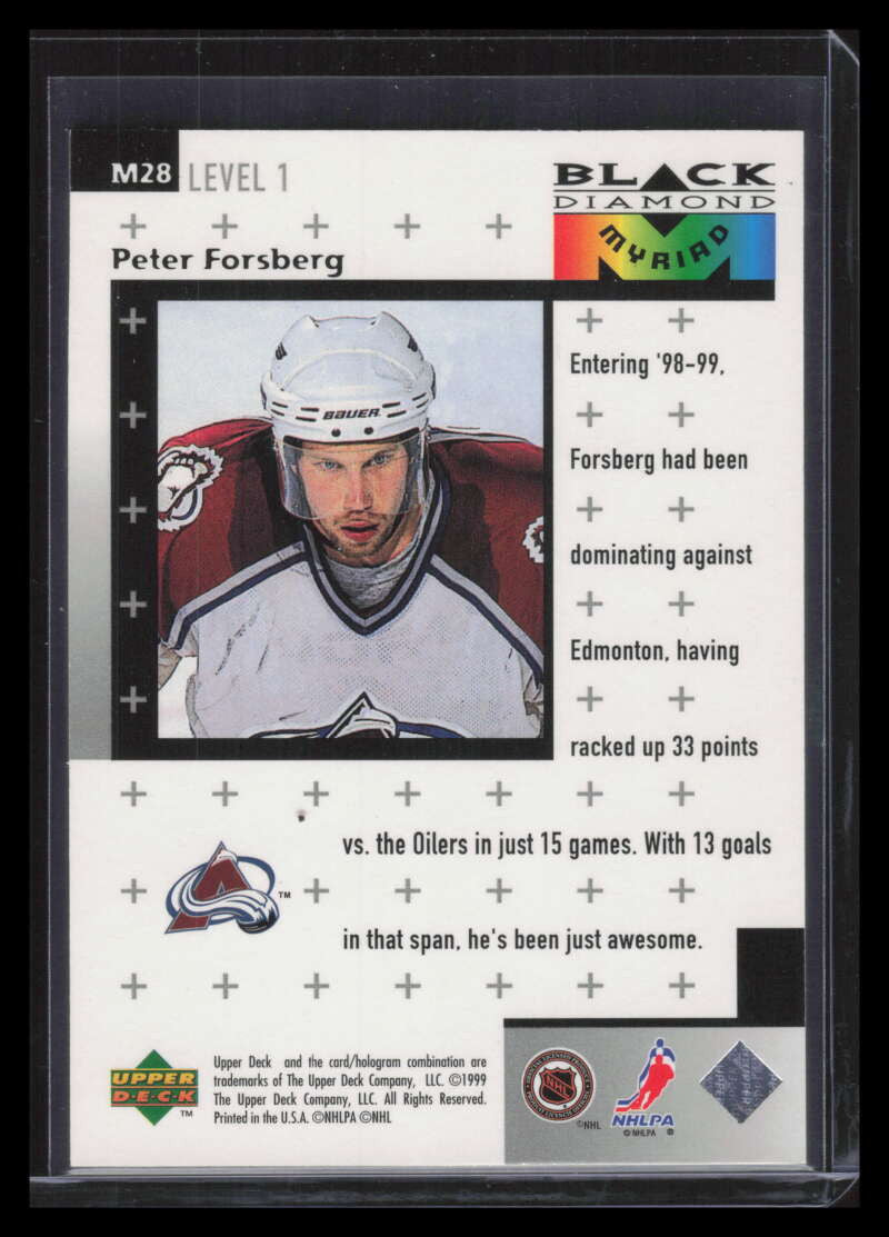 1998-99 Black Diamond Myriad m28 Peter Forsberg 861/1500