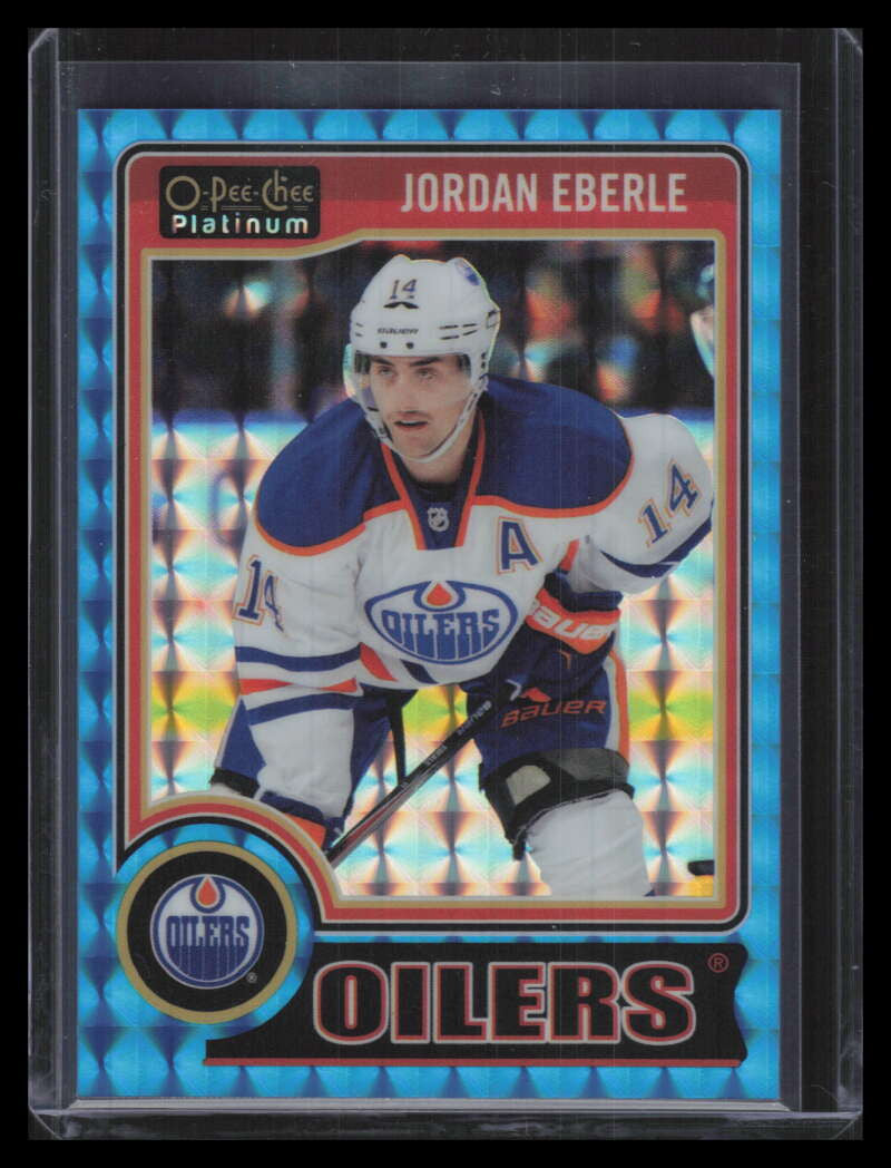 2014-15 O-Pee-Chee Platinum Blue Cubes Refractor 136 Jordan Eberle 25/65