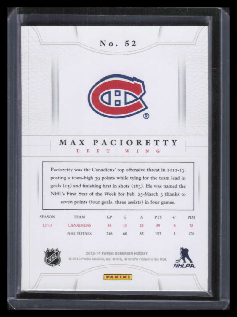 2013-14 Dominion Gold 52 Max Pacioretty 15/50