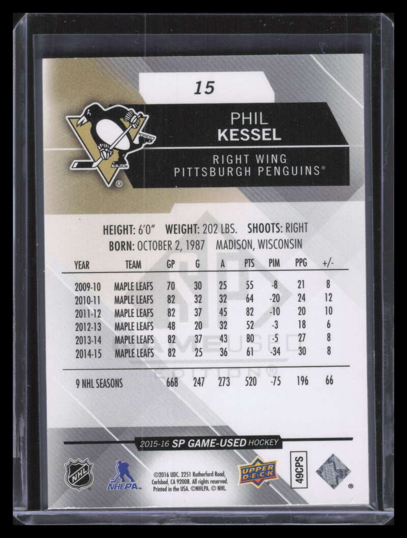 2015-16 SP Game Used 15 Phil Kessel 46/81
