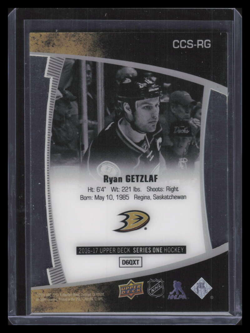 2016-17 Upper Deck Clear Cut Superstars CCSRG Ryan Getzlaf