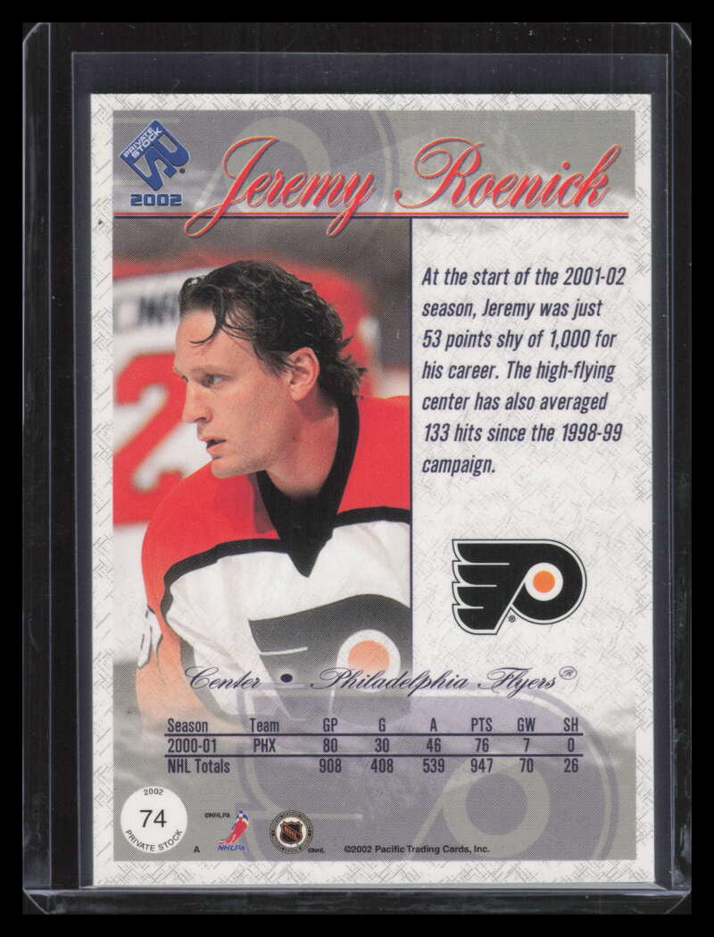 2001-02 Private Stock Gold 74 Jeremy Roenick 11/106
