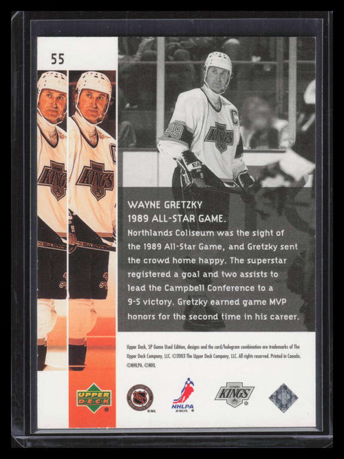 2002-03 SP Game Used 55 Wayne Gretzky AF 927/999 All-Star Flashbacks