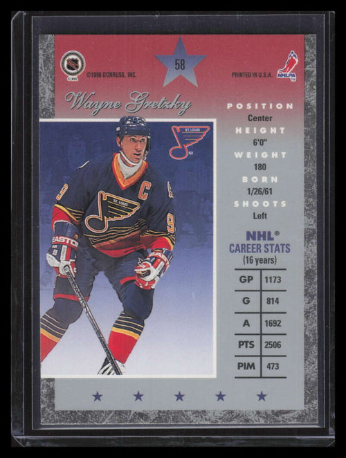 1995-96 Donruss Elite Die Cuts Uncut 58 Wayne Gretzky 149154