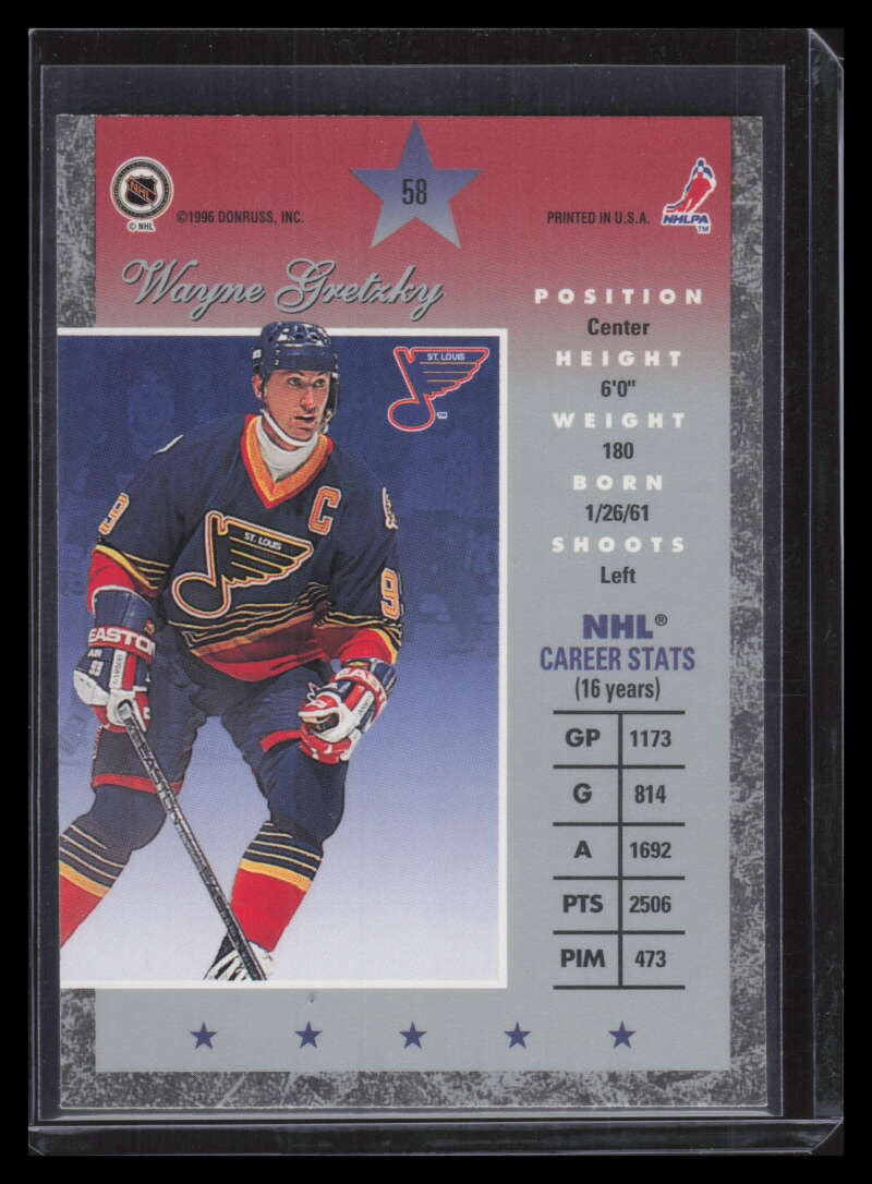 1995-96 Donruss Elite Die Cuts Uncut 58 Wayne Gretzky 149156