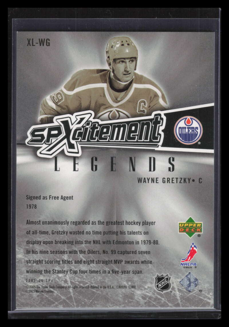 2005-06 SPx Xcitement Legends XLWG Wayne Gretzky 152/499
