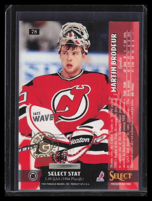 1994-95 Select Certified Gold 78 Martin Brodeur
