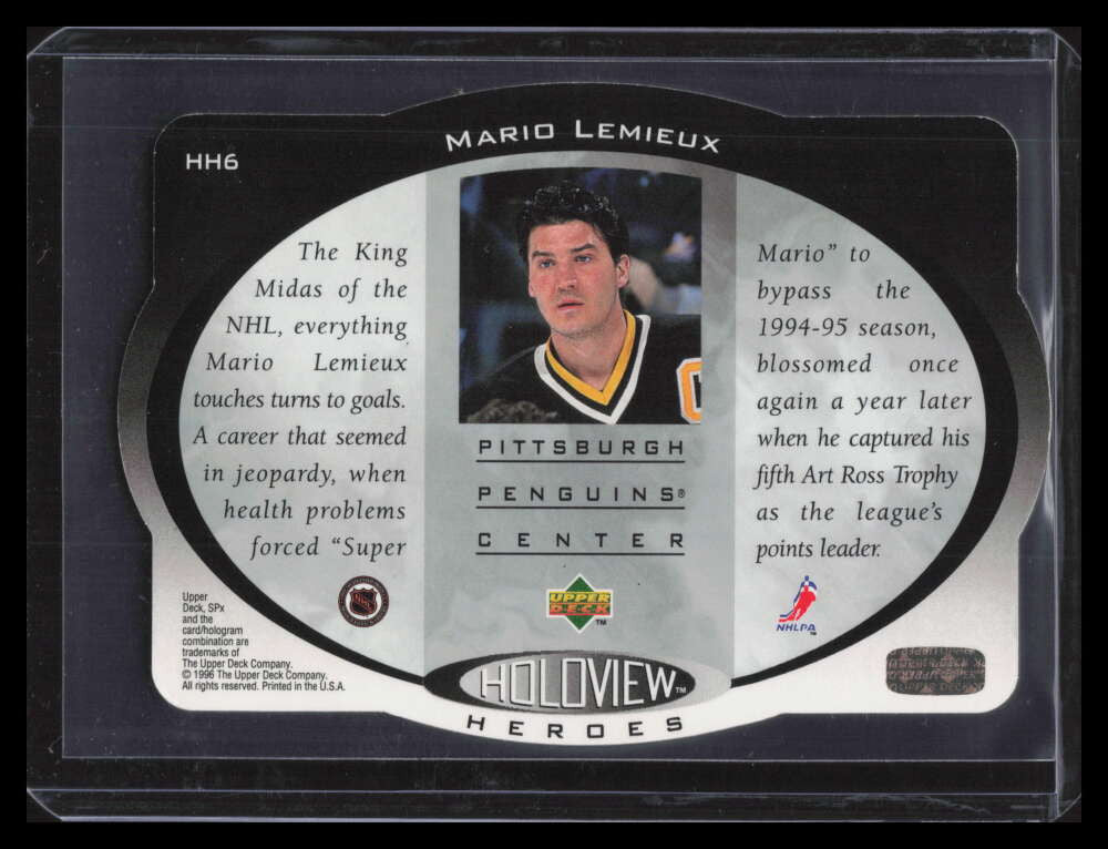 1996-97 SPx Holoview Heroes hh6 Mario Lemieux ID: 165079