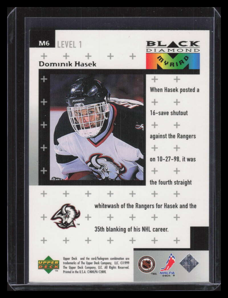 1998-99 Black Diamond Myriad m6 Dominik Hasek 863/1500