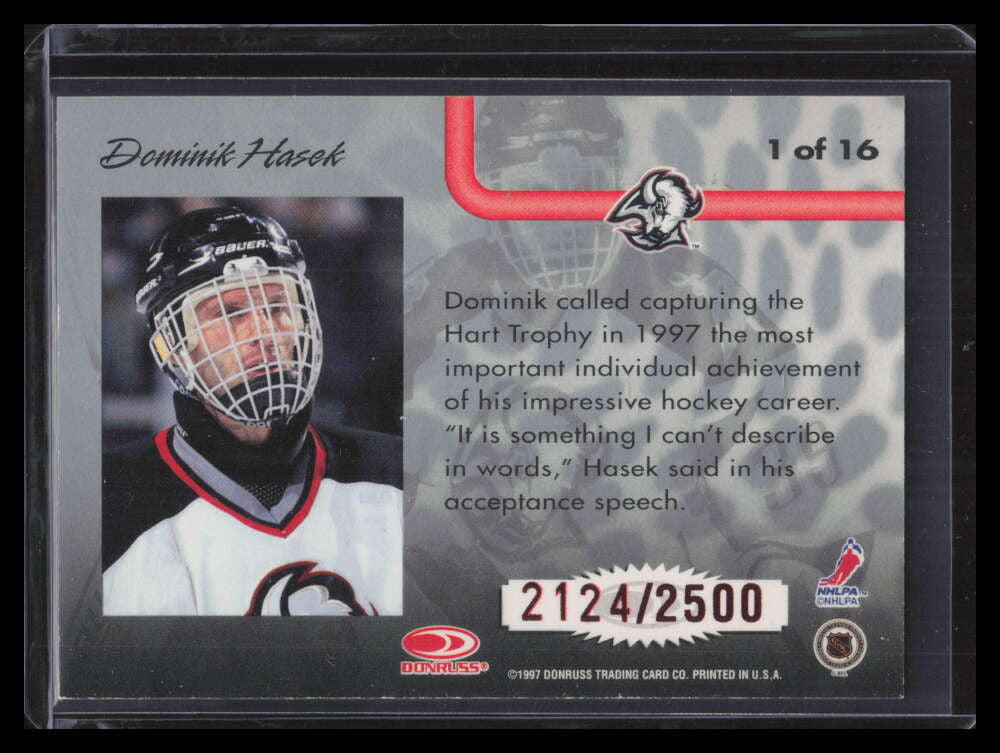 1997-98 Leaf Pipe Dreams 1 Dominik Hasek 2124/2500