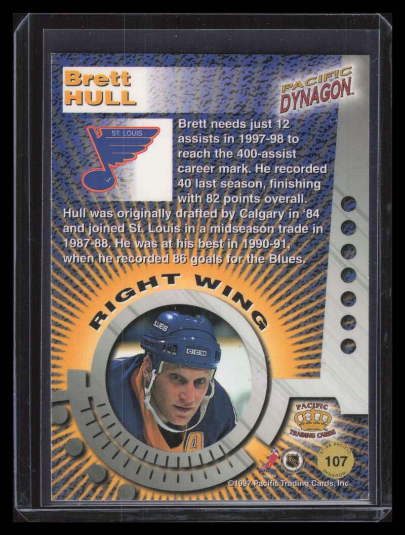 1997-98 Pacific Dynagon Ice Blue 107 Brett Hull