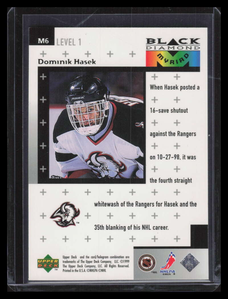 1998-99 Black Diamond Myriad m6 Dominik Hasek 970/1500