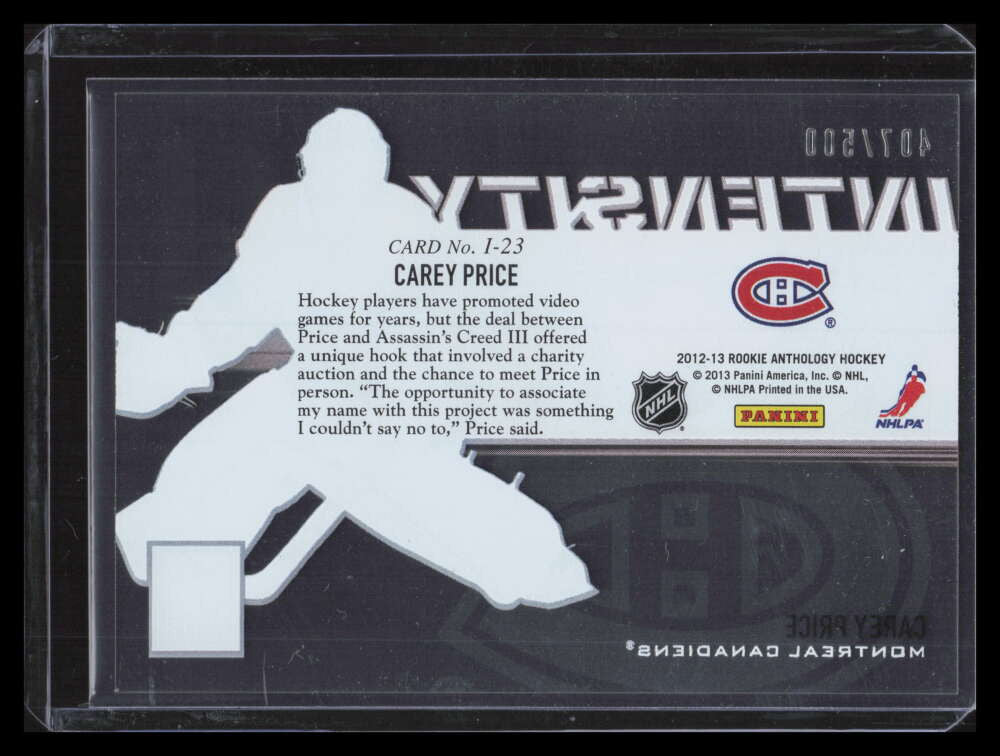 2012-13 Elite Intensity 23 Carey Price 407/500