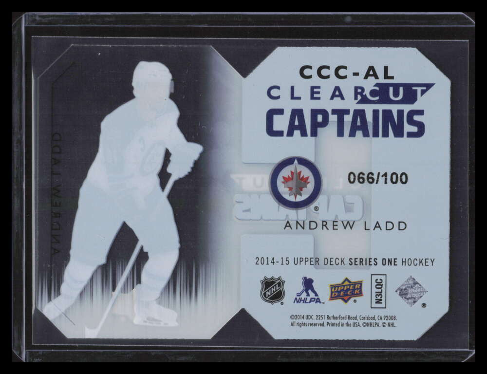 2014-15 Upper Deck Clear Cut Captains CCCAL Andrew Ladd 66/100