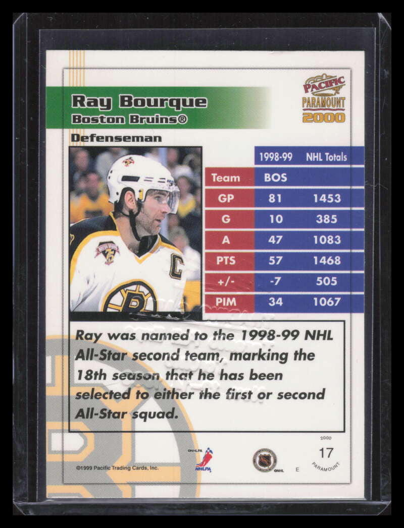 1999-00 Paramount Toronto Fall Expo '99 17 Ray Bourque /20