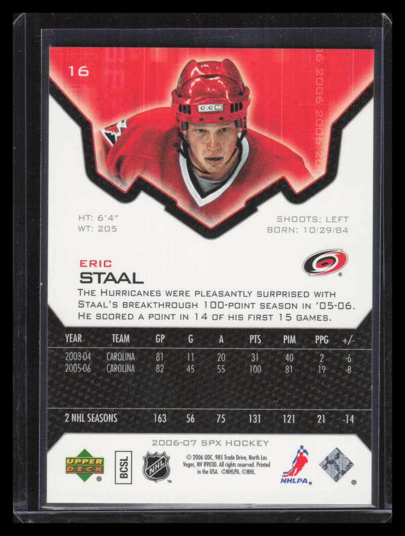 2006-07 SPx Spectrum 16 Eric Staal 20/25