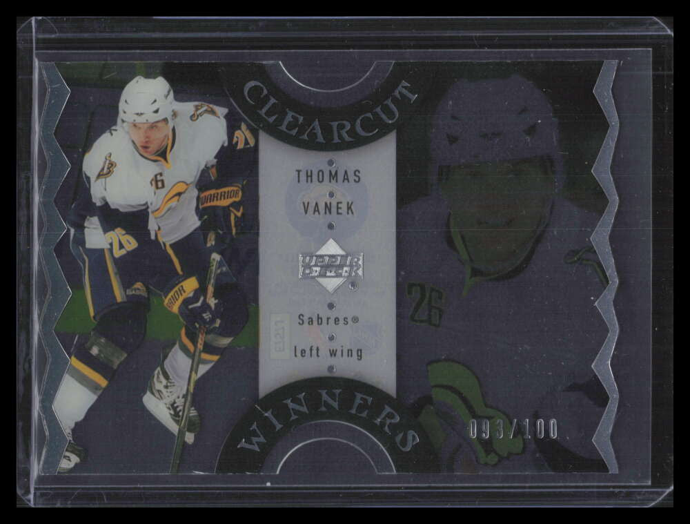 2007-08 Upper Deck Clear Cut Winners ccw8 Thomas Vanek 93/100