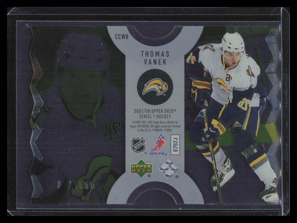 2007-08 Upper Deck Clear Cut Winners ccw8 Thomas Vanek 93/100