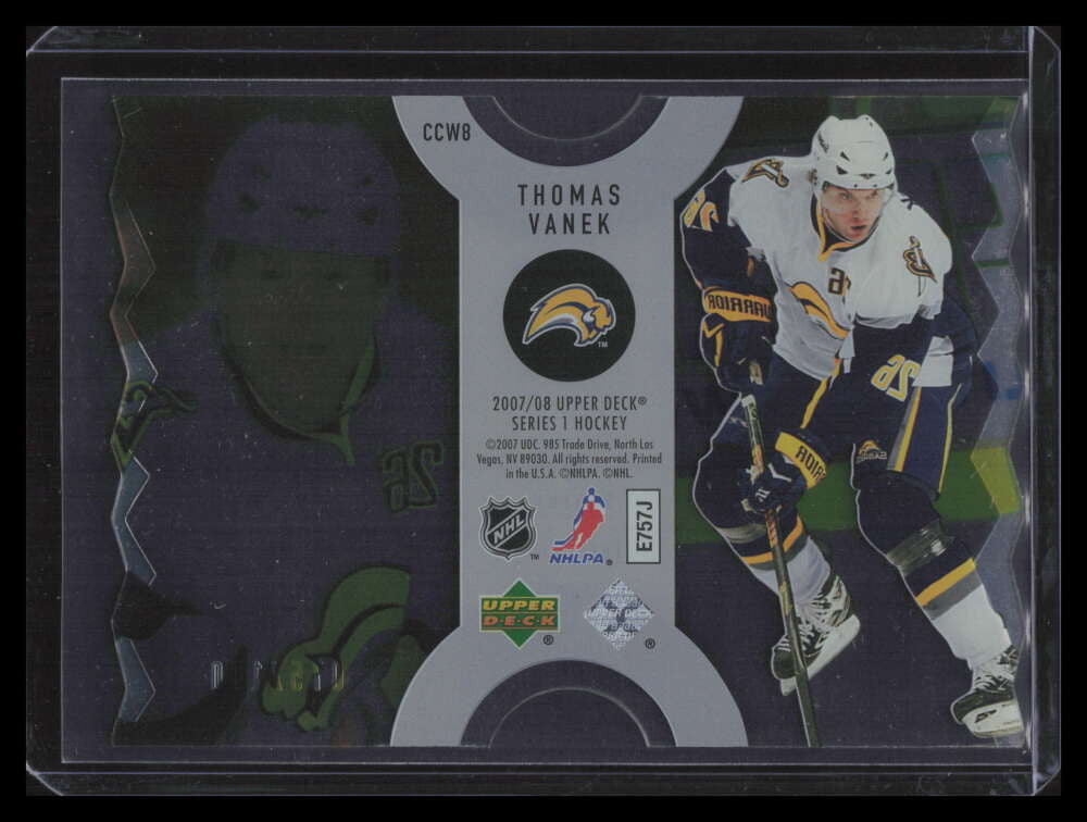 2007-08 Upper Deck Clear Cut Winners ccw8 Thomas Vanek 75/100