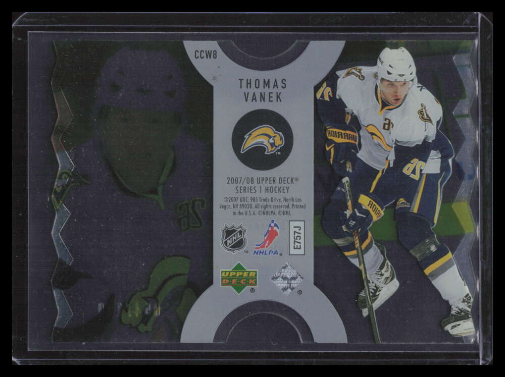 2007-08 Upper Deck Clear Cut Winners ccw8 Thomas Vanek 54/100