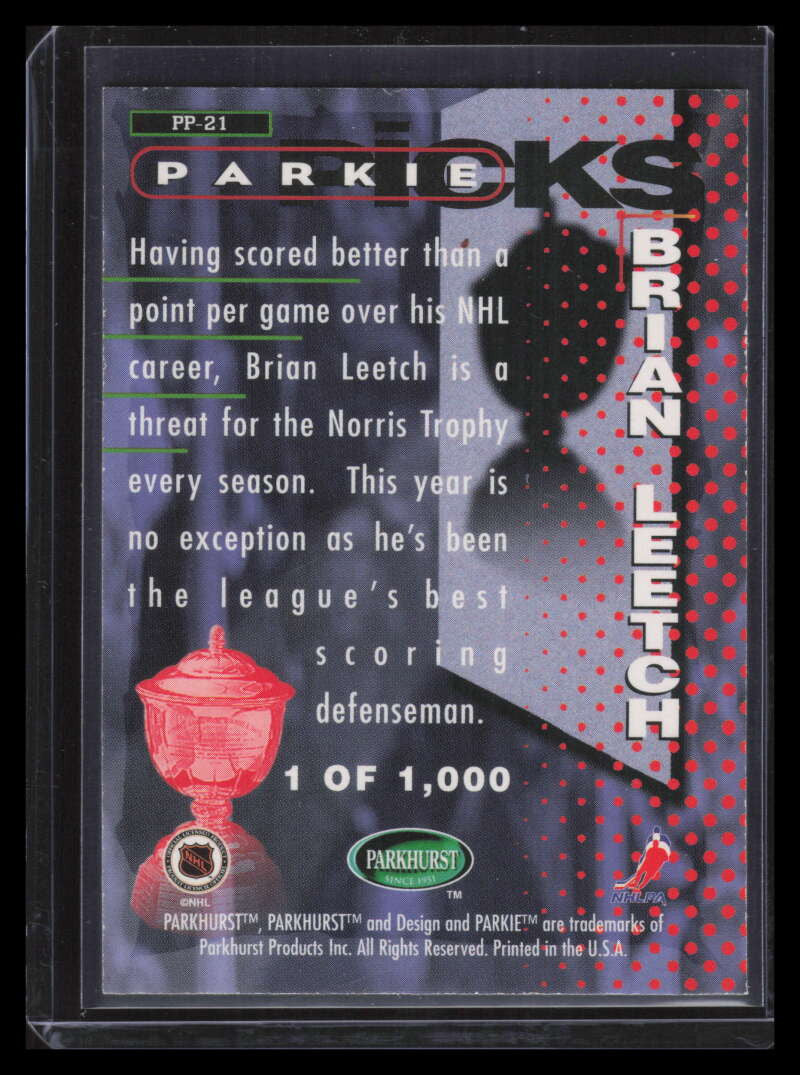 1995-96 Parkhurst International Parkie's Trophy Picks pp21 Brian Leetch /1000