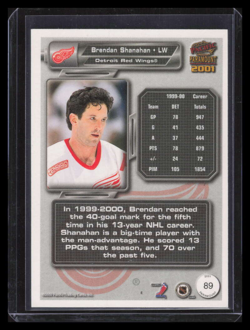 2000-01 Paramount Ice Blue 89 Brendan Shanahan 45/50