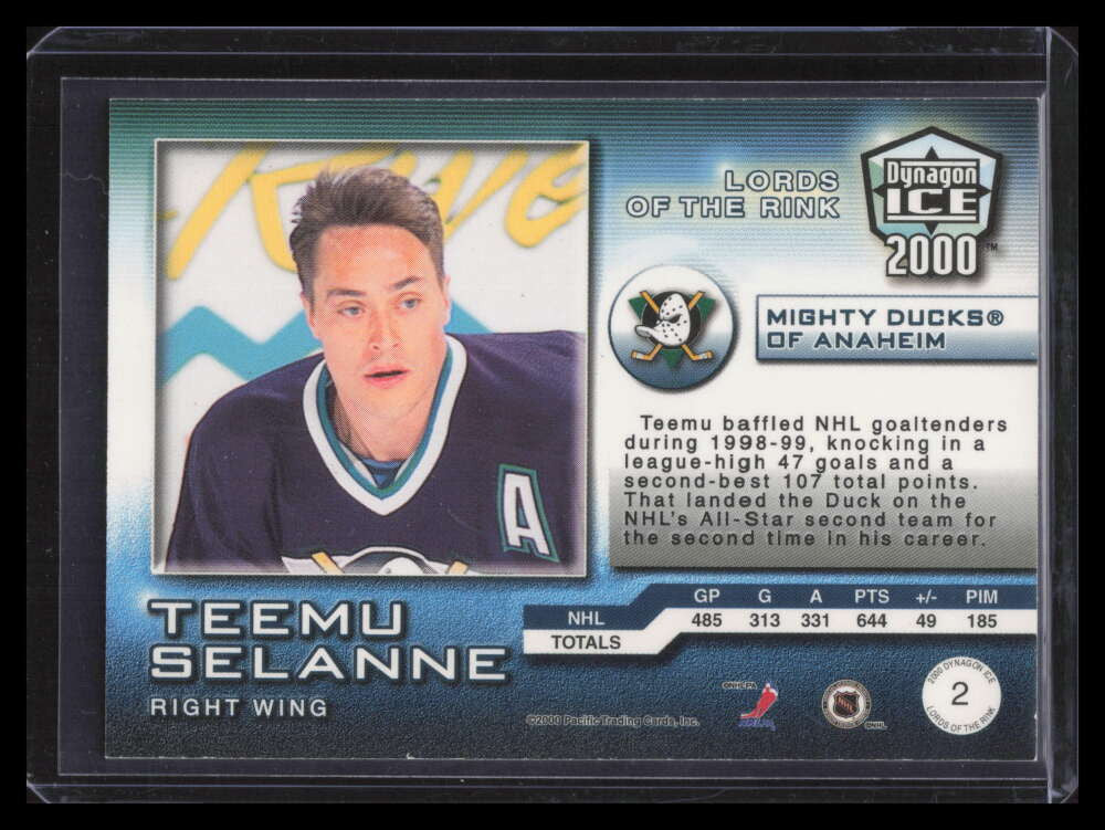 1999-00 Pacific Dynagon Ice Lords of the Rink 2 Teemu Selanne