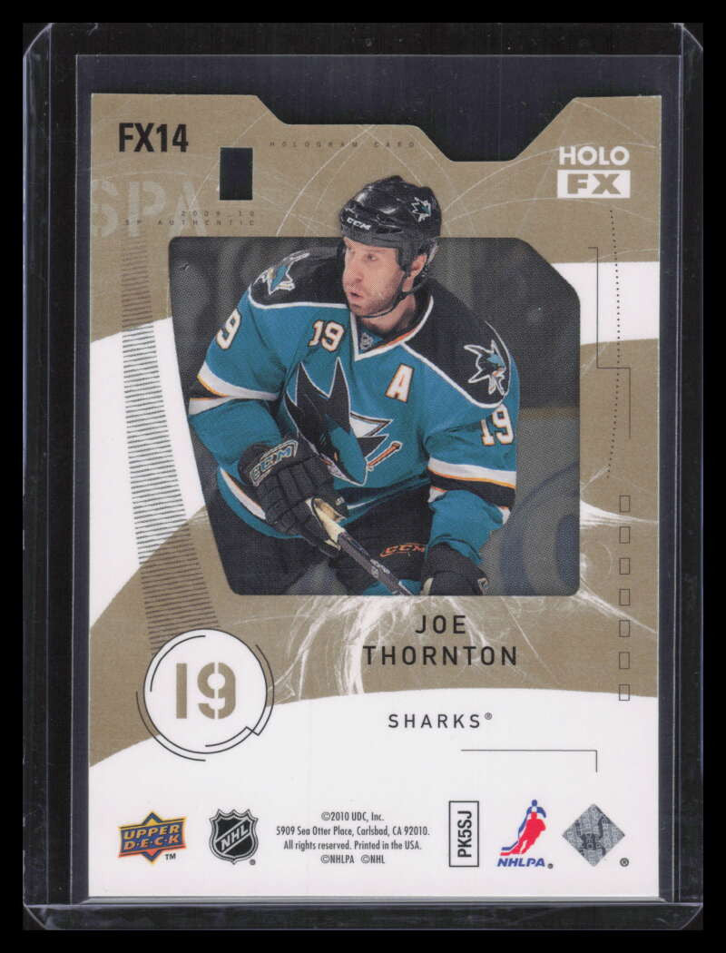2009-10 SP Authentic Holoview FX Die Cuts fx14 Joe Thornton