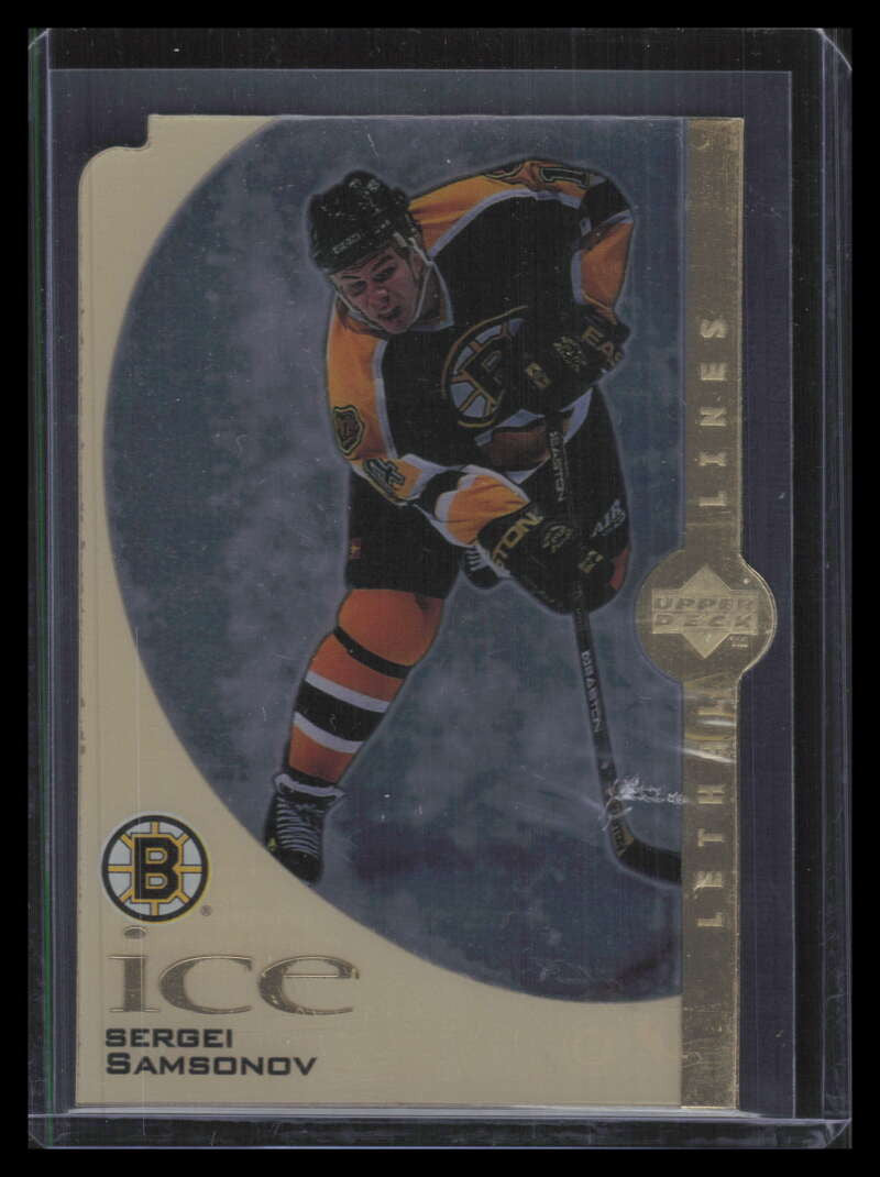 1997-98 Upper Deck Ice Lethal Lines 2 l6a Sergei Samsonov