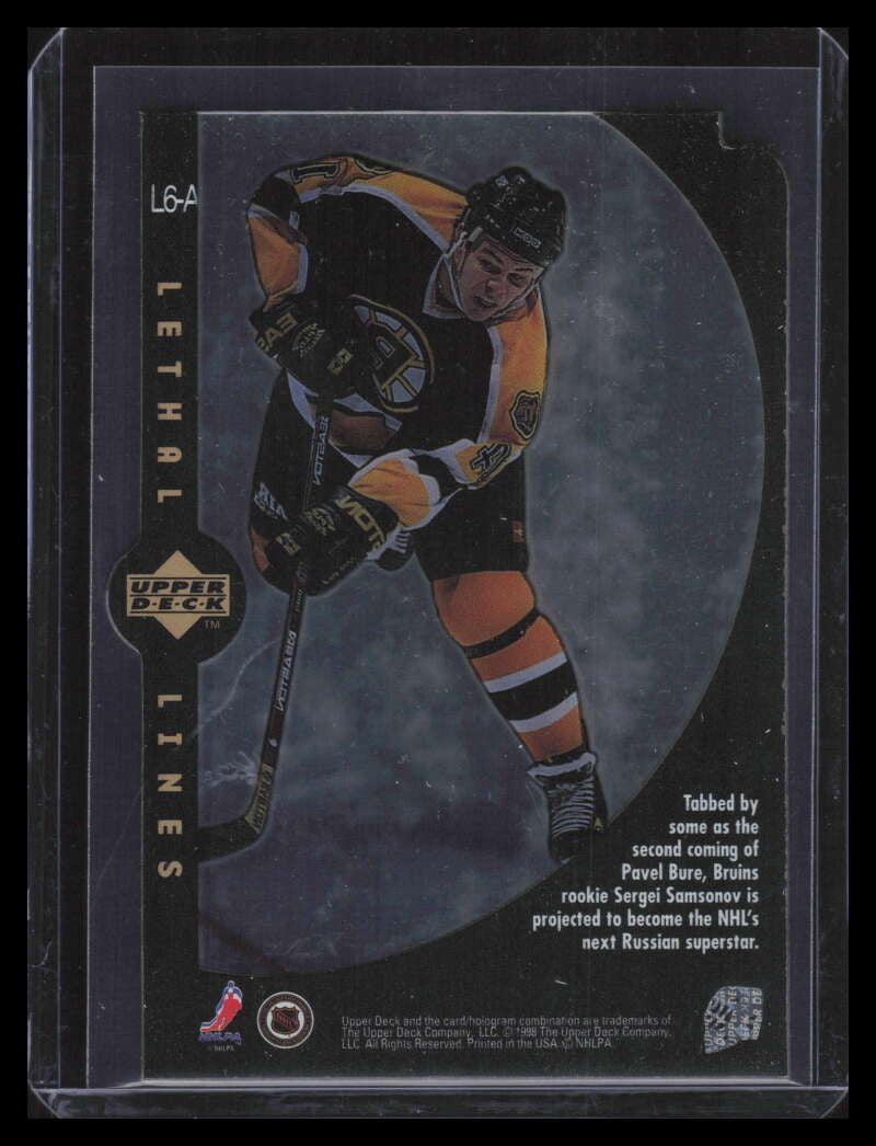 1997-98 Upper Deck Ice Lethal Lines 2 l6a Sergei Samsonov