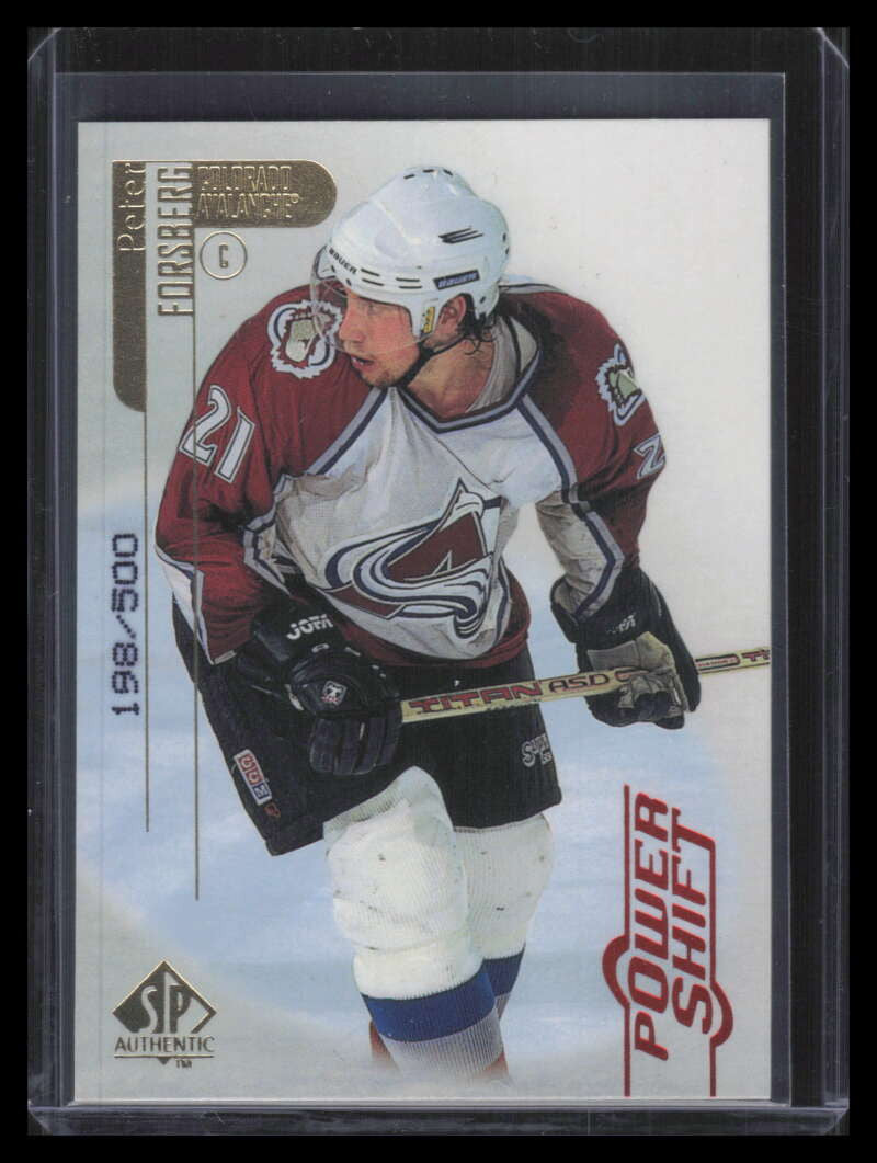 1998-99 SP Authentic Power Shift 20 Peter Forsberg 198/500