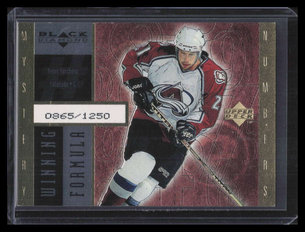 1998-99 Black Diamond Winning Formula Gold wf7 Peter Forsberg 865/1250