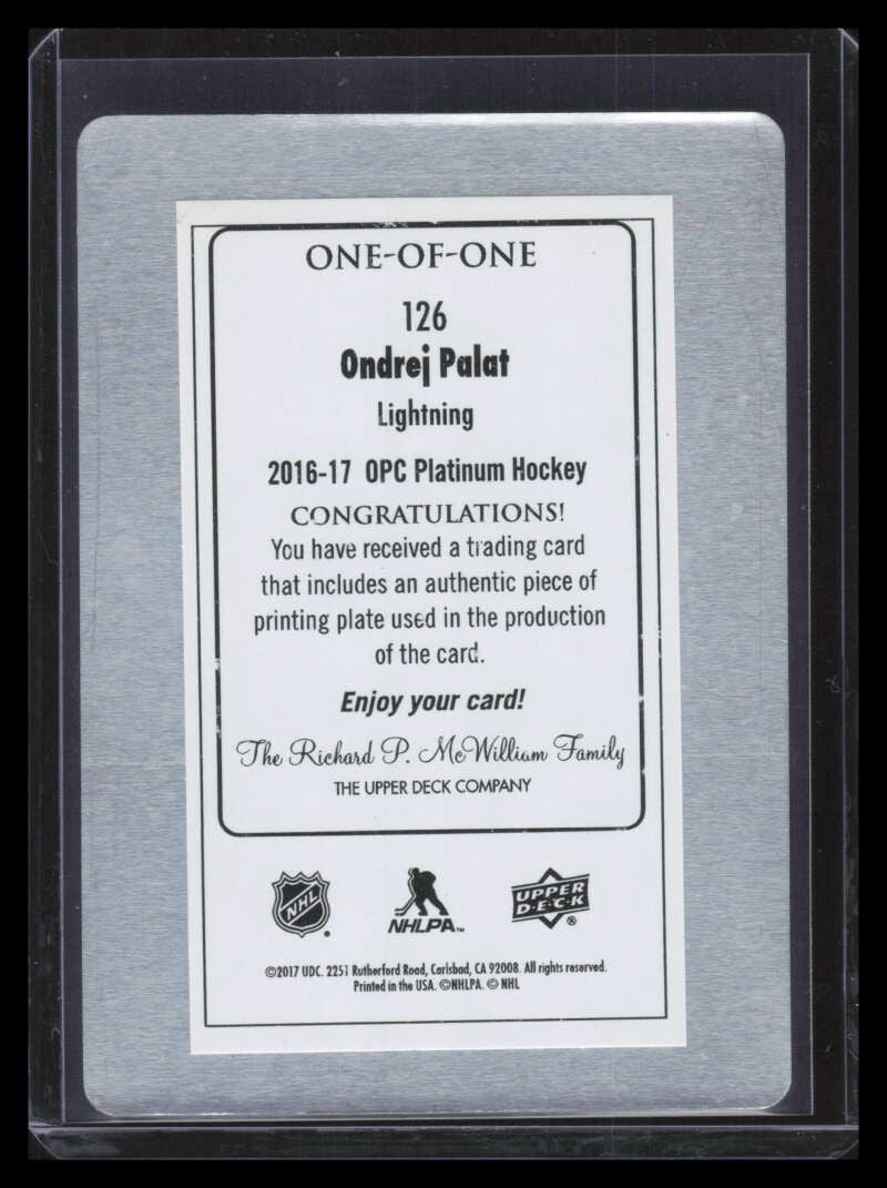 2016-17 O-Pee-Chee Platinum Printing Plate Magenta 126 Ondrej Palat 1/1