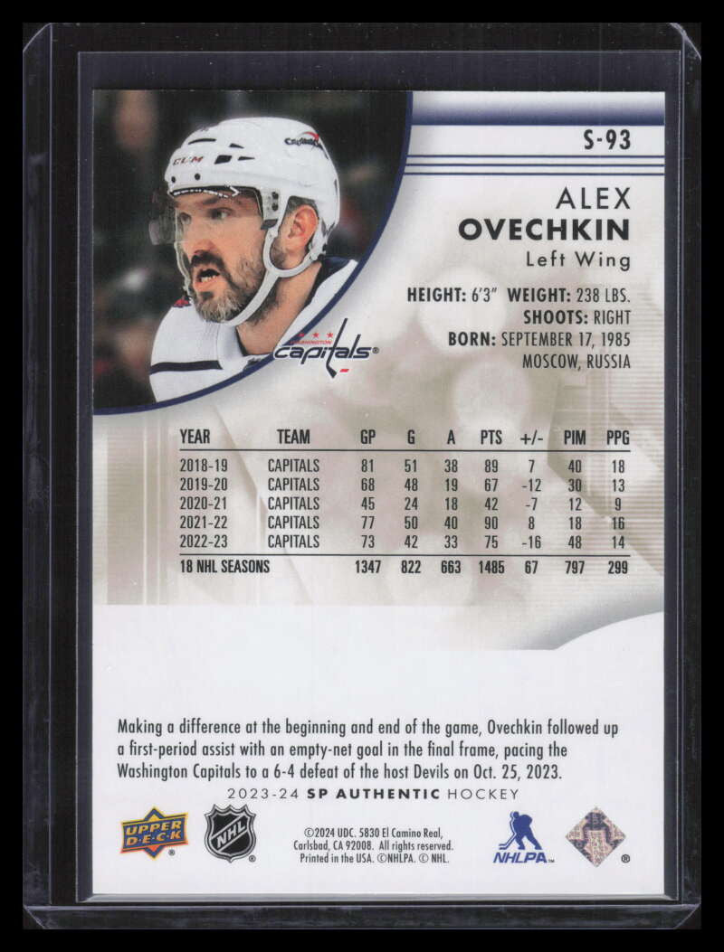 2023-24 SP Authentic Spectrum FX Gold s93 Alex Ovechkin 47/50